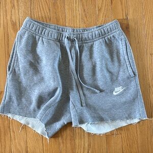 Nike Gray Tie Front Vintage cut off Sweatpants Shorts‎ with pockets mens small